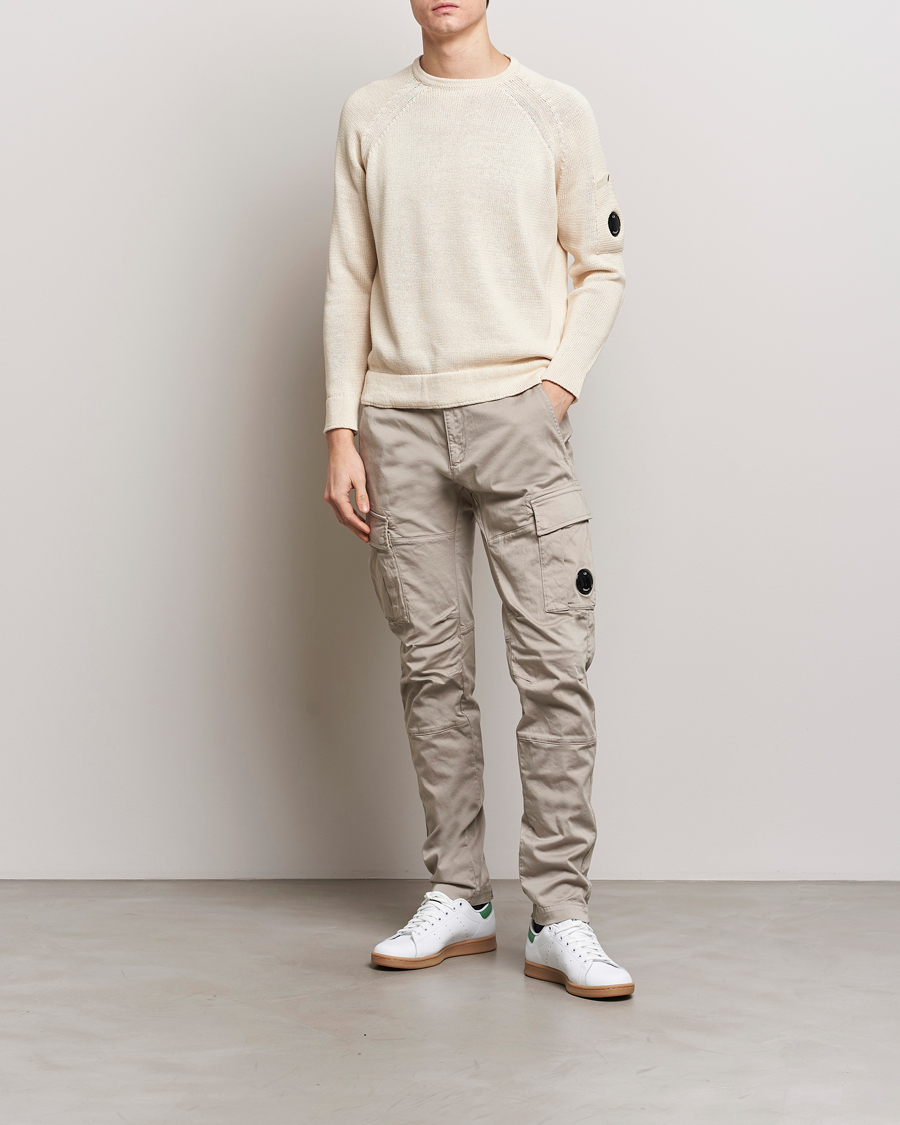 Homme | Pantalons | C.P. Company | Satin Stretch Cargo Pants Beige