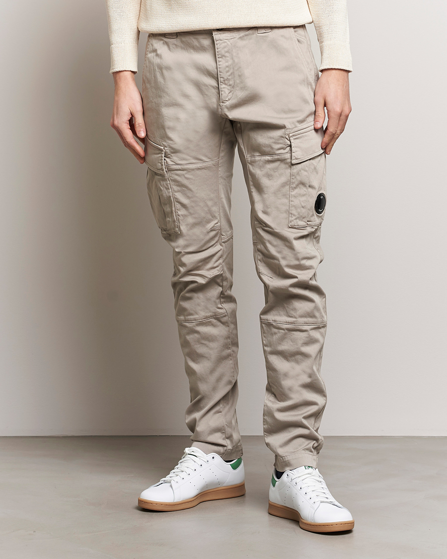 Homme |  | C.P. Company | Satin Stretch Cargo Pants Beige