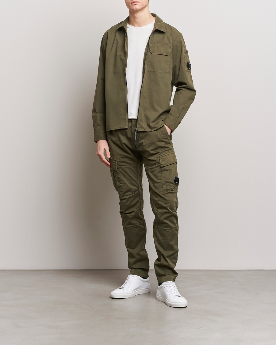 Homme | Pantalons | C.P. Company | Satin Stretch Cargo Pants Army