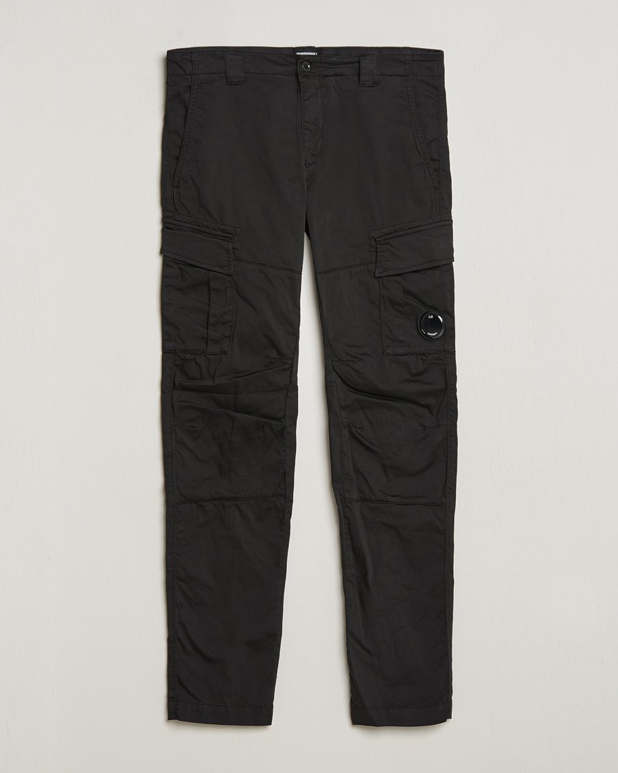 Homme | Pantalons | C.P. Company | Satin Stretch Cargo Pants Black