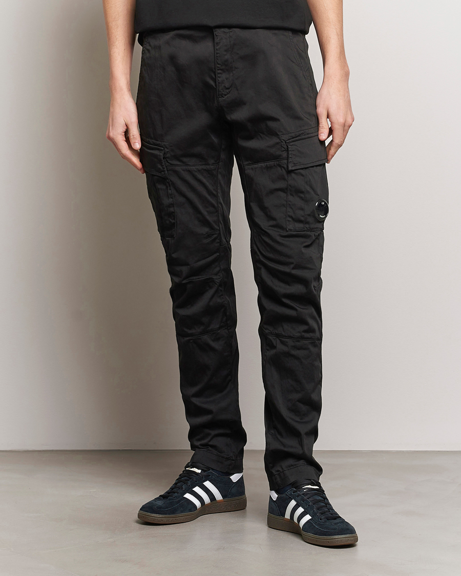 Homme | Sections | C.P. Company | Satin Stretch Cargo Pants Black