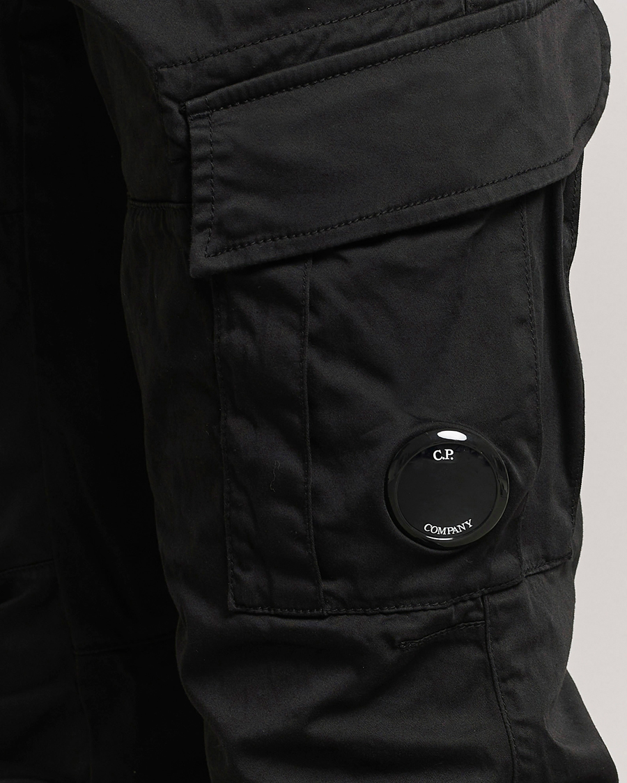 Homme | Pantalons | C.P. Company | Satin Stretch Cargo Pants Black