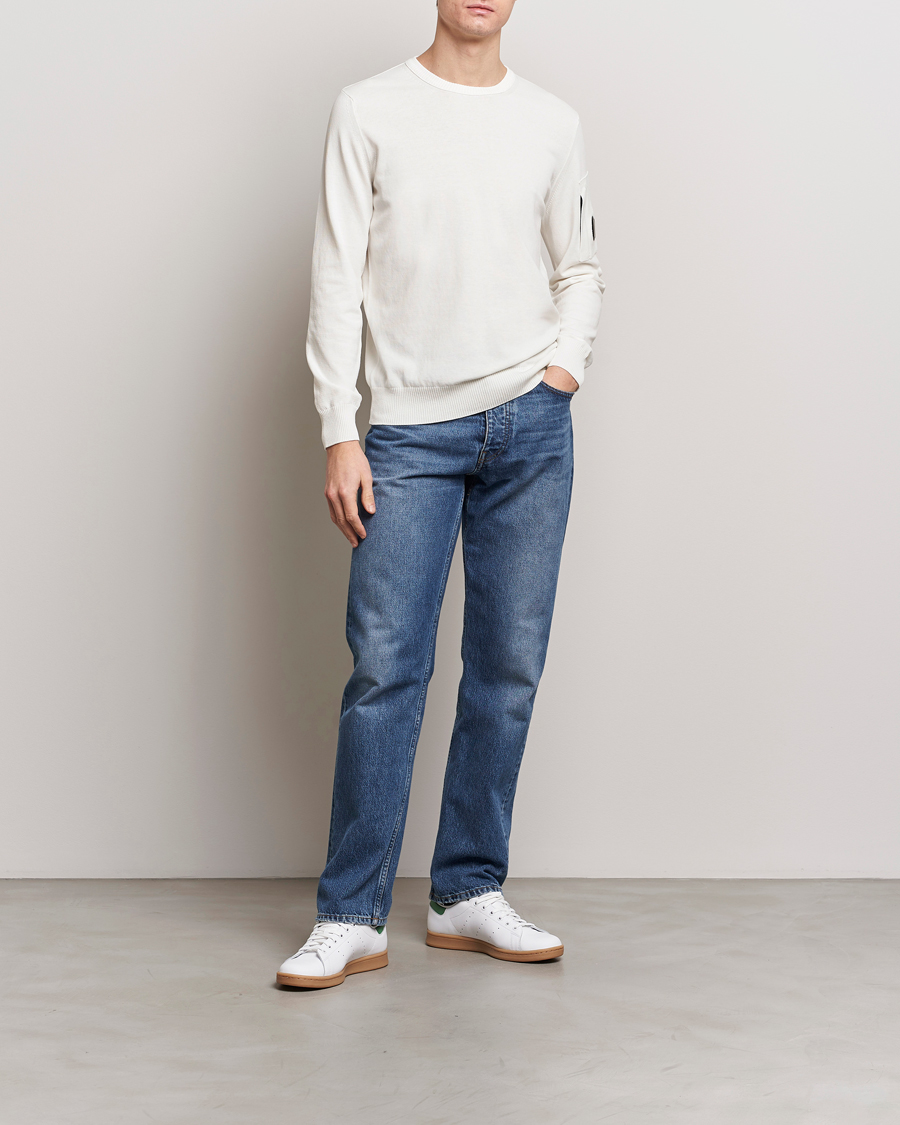 Homme | Pulls Et Tricots | C.P. Company | Old Dyed Cotton Crepe Crewneck White