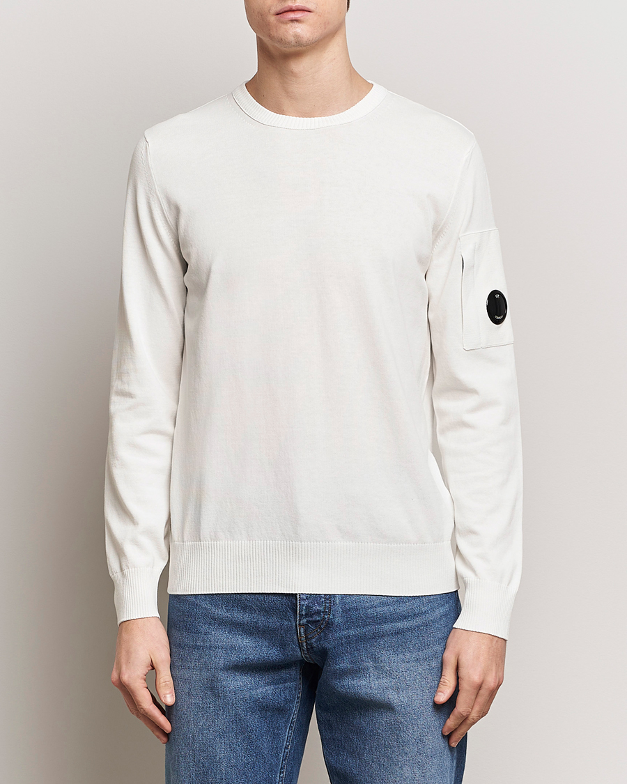 Homme | Pulls Et Tricots | C.P. Company | Old Dyed Cotton Crepe Crewneck White