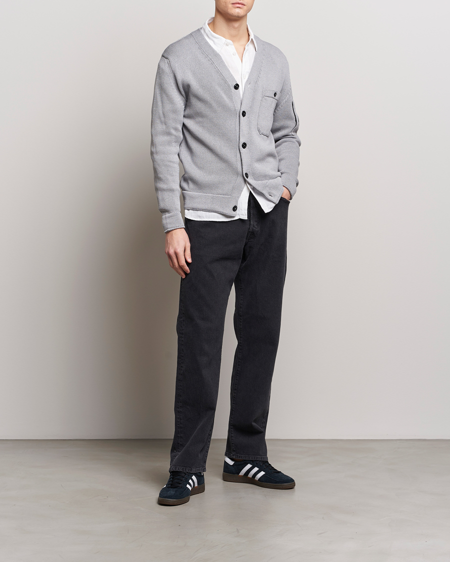 Homme | Pulls Et Tricots | C.P. Company | Compact Cotton Lens Cardigan Light Grey
