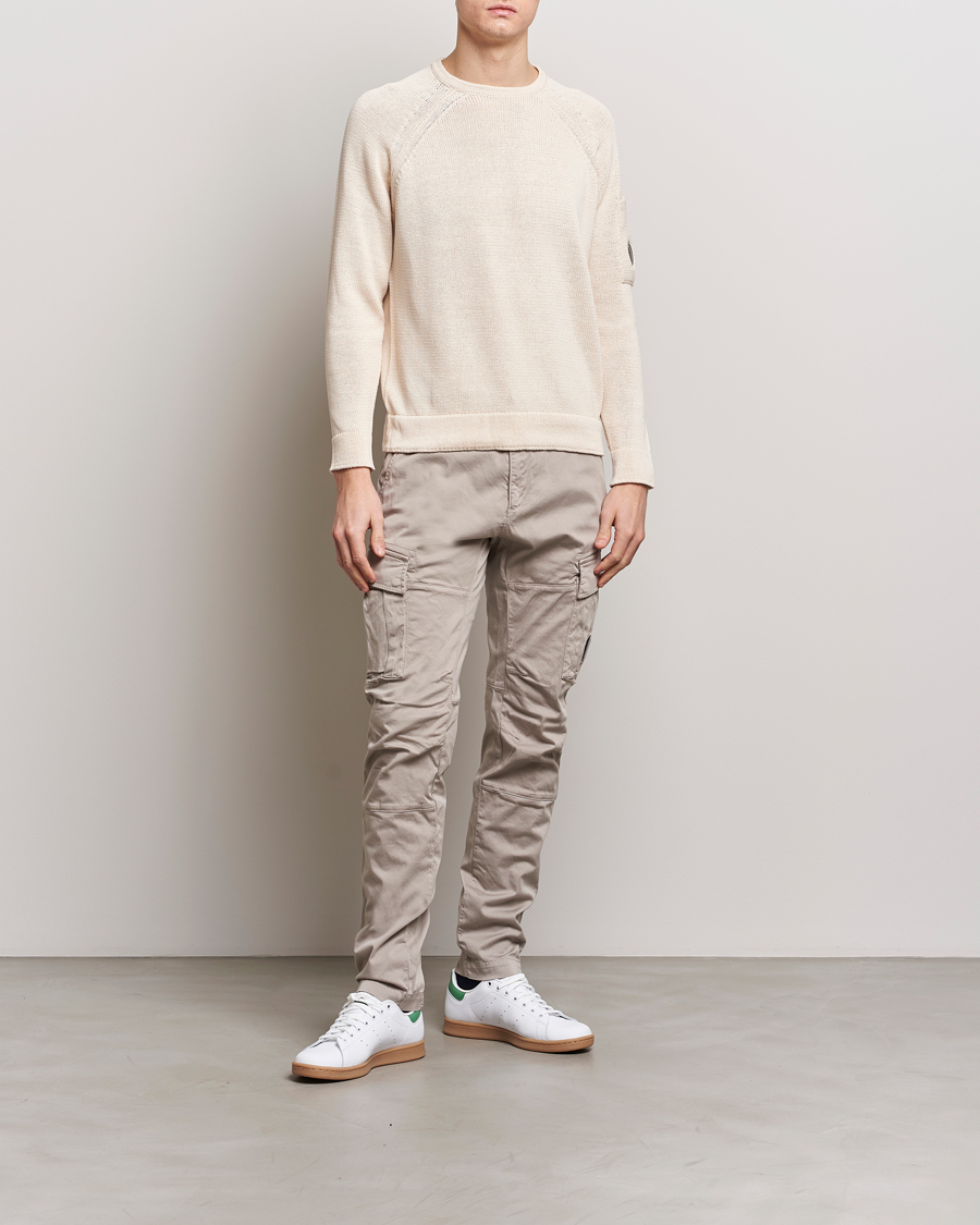 Homme | Pulls Et Tricots | C.P. Company | Compact Cotton Lens Crewneck Ecru
