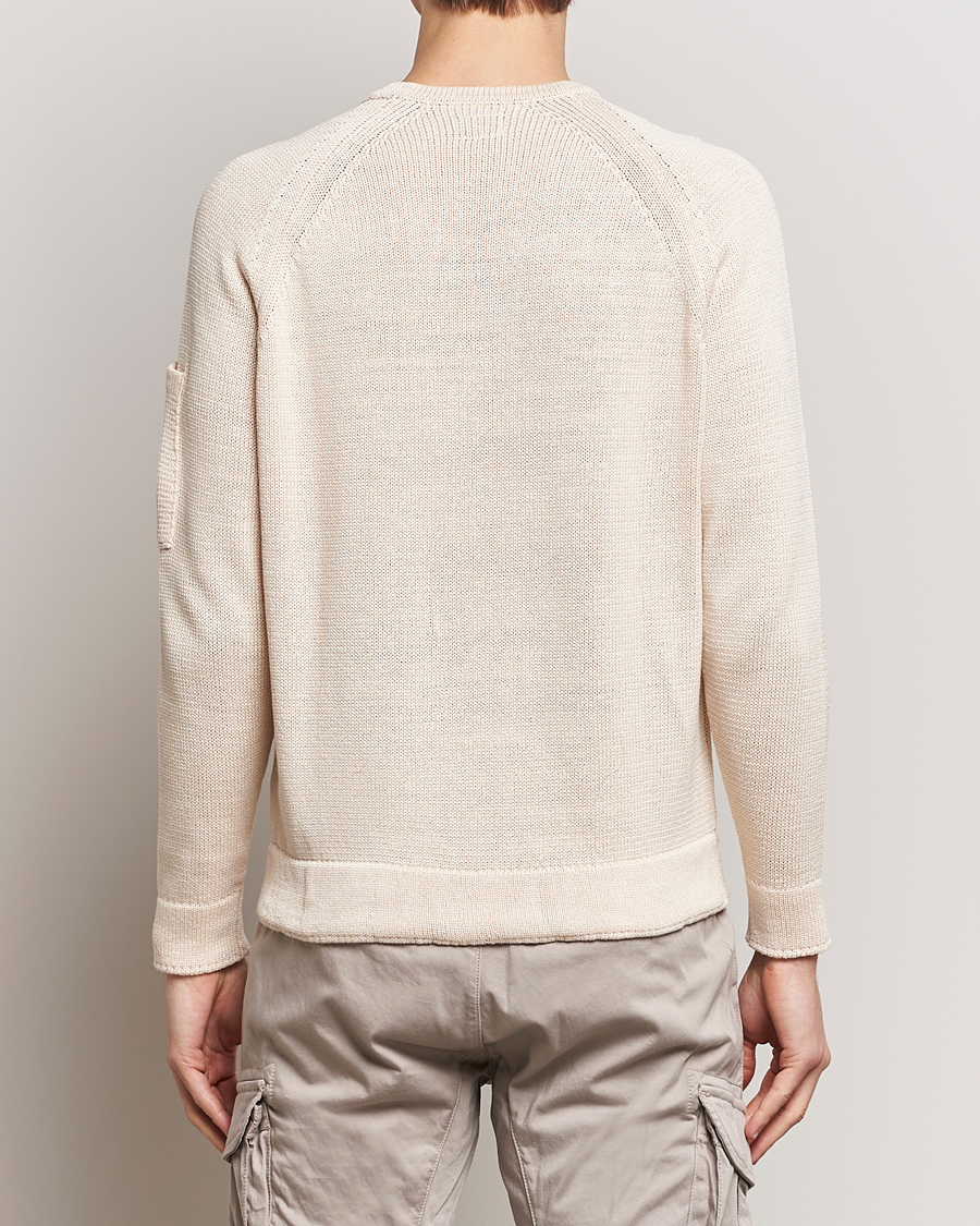 Homme | Pulls Et Tricots | C.P. Company | Compact Cotton Lens Crewneck Ecru