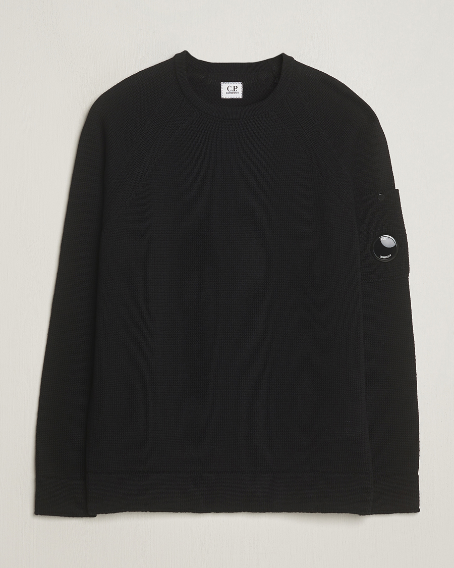 Homme | Pulls Et Tricots | C.P. Company | Compact Cotton Lens Crewneck Black