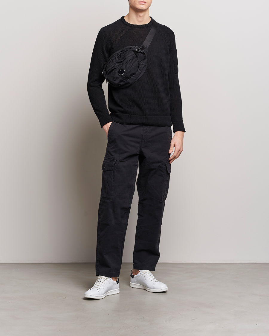 Homme | Pulls Et Tricots | C.P. Company | Compact Cotton Lens Crewneck Black