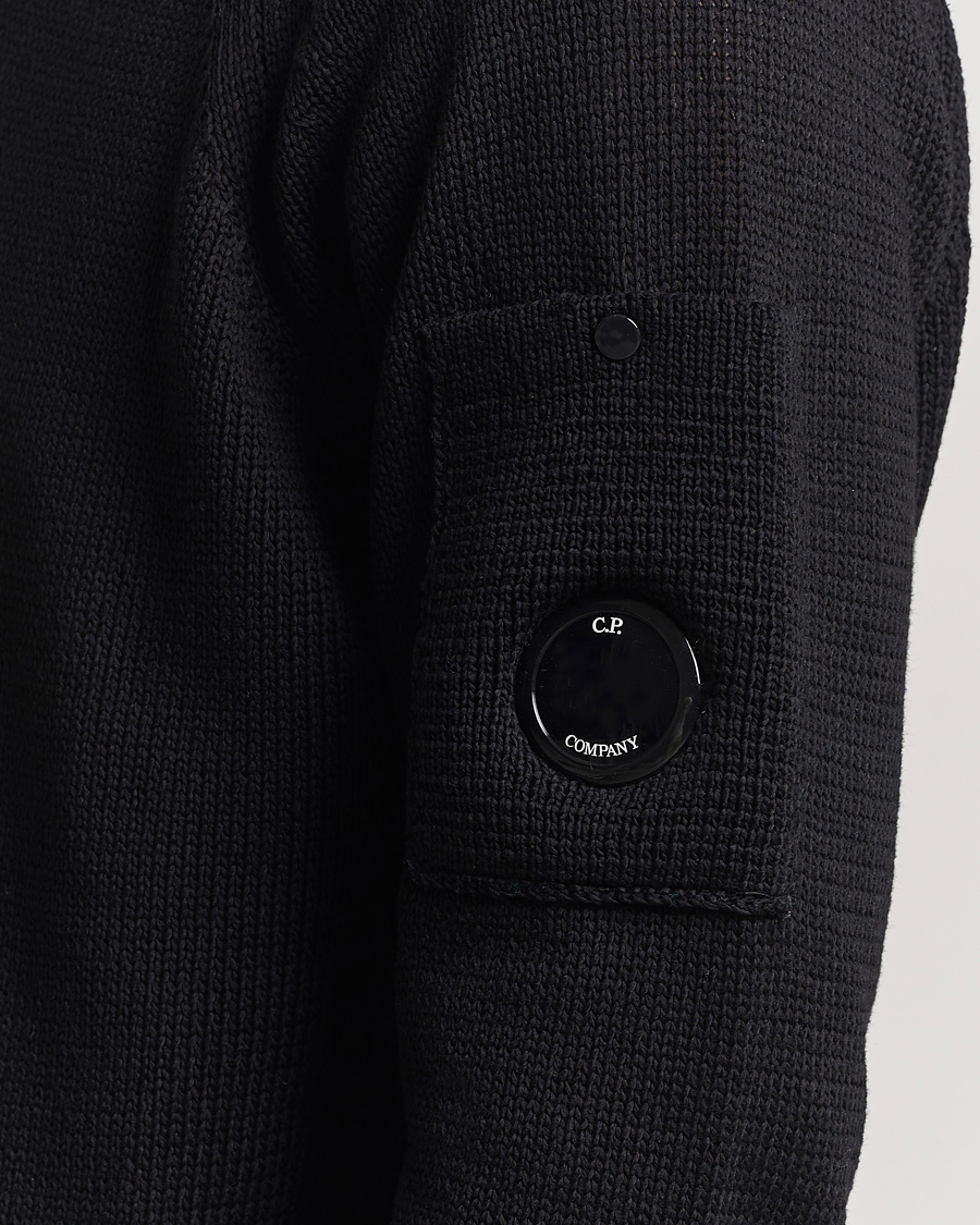 Homme | Pulls Et Tricots | C.P. Company | Compact Cotton Lens Crewneck Black