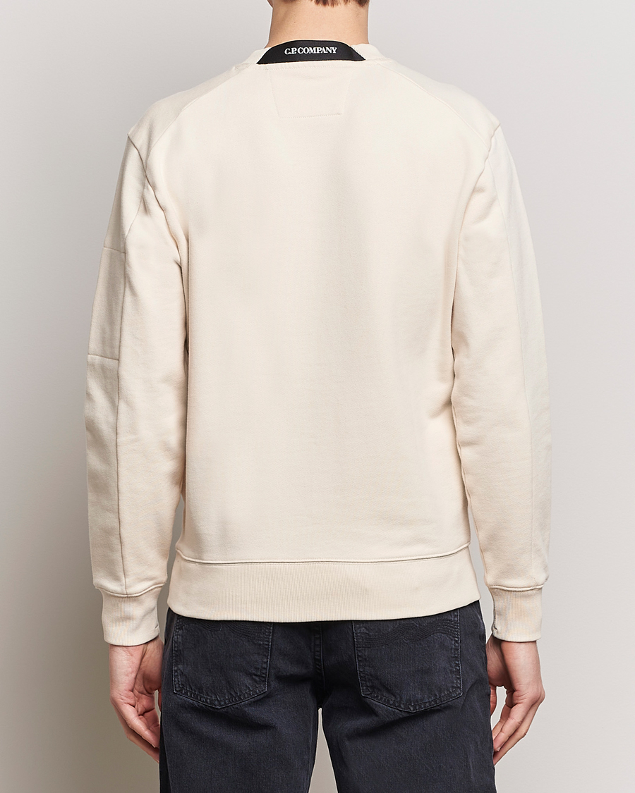 Homme | Pulls Et Tricots | C.P. Company | Diagonal Raised Fleece Lens Sweatshirt Ecru