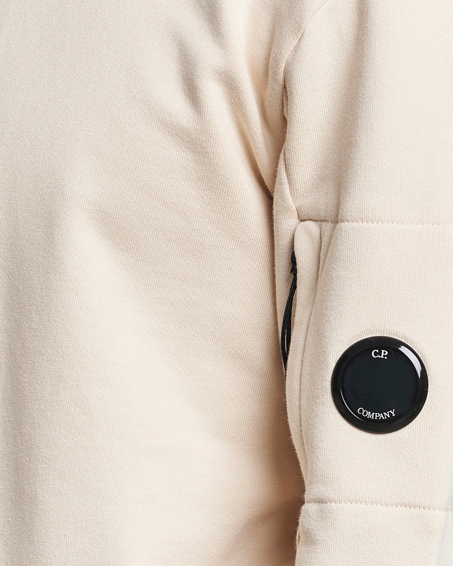 Homme | Pulls Et Tricots | C.P. Company | Diagonal Raised Fleece Lens Sweatshirt Ecru