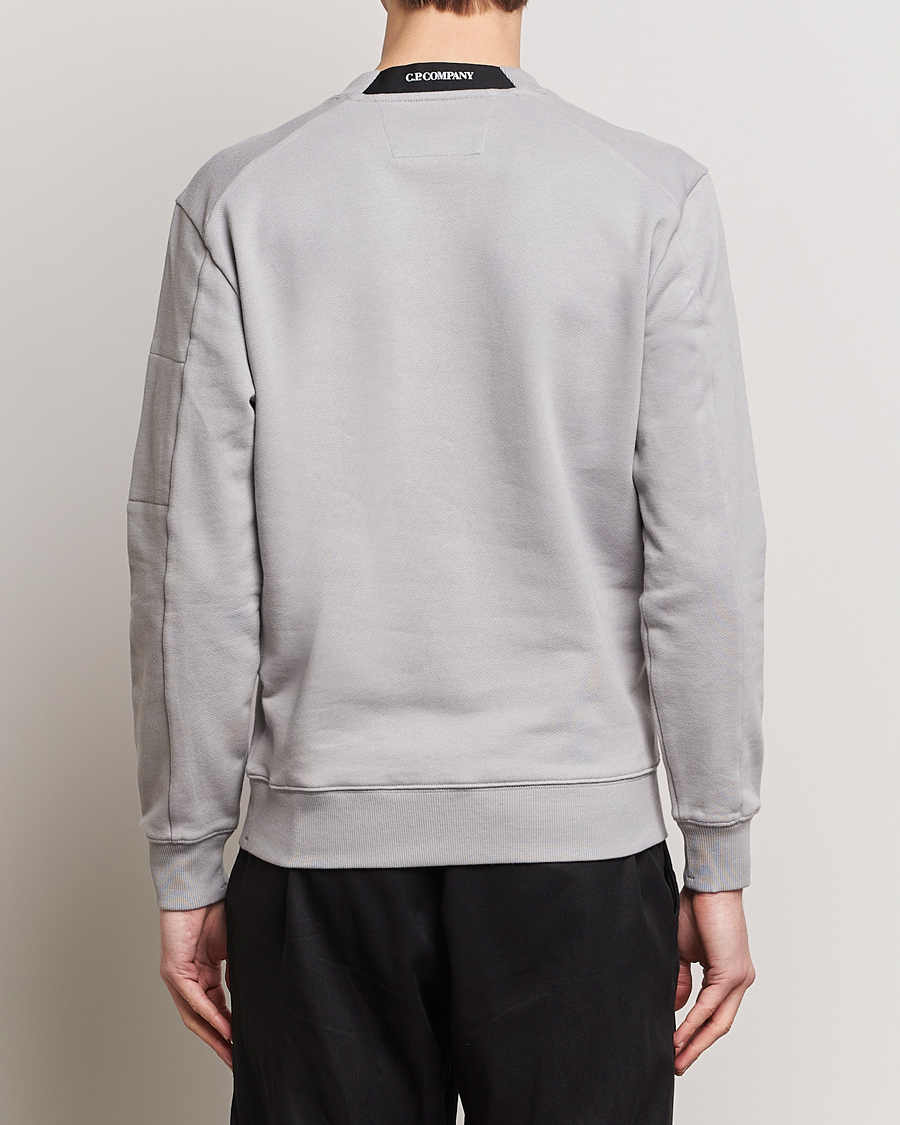 Homme | Pulls Et Tricots | C.P. Company | Diagonal Raised Fleece Lens Sweatshirt Light Grey
