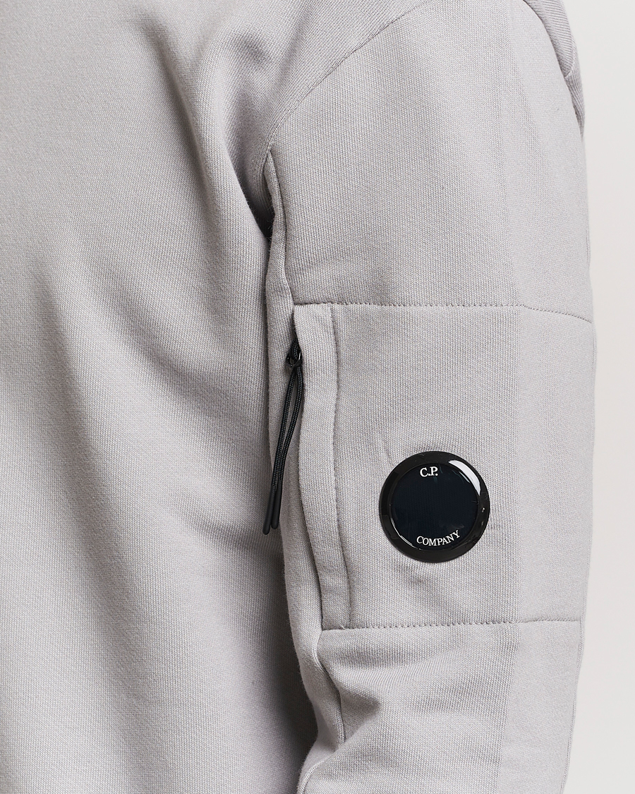 Homme | Pulls Et Tricots | C.P. Company | Diagonal Raised Fleece Lens Sweatshirt Light Grey
