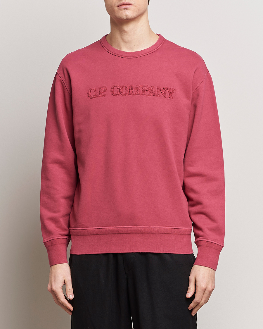 Homme | Contemporary Creators | C.P. Company | Resist Dyed Cotton Logo Sweatshirt Wine