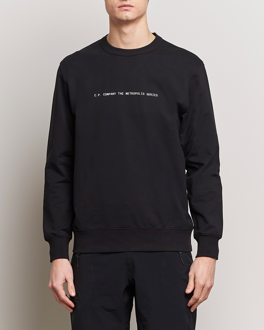 Homme | Sweat-Shirts | C.P. Company | Metropolis Printed Logo Sweatshirt Black