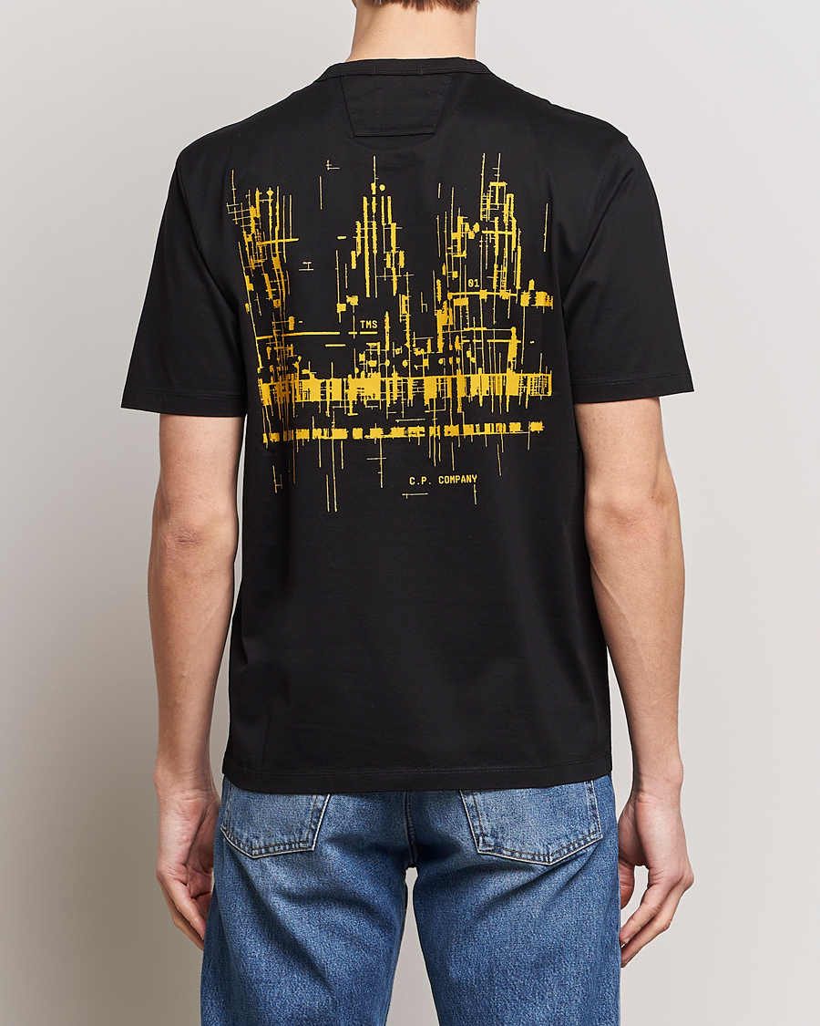 Homme | T-shirts | C.P. Company | Metropolis Mercerized Jersey Back Logo T-Shirt Black