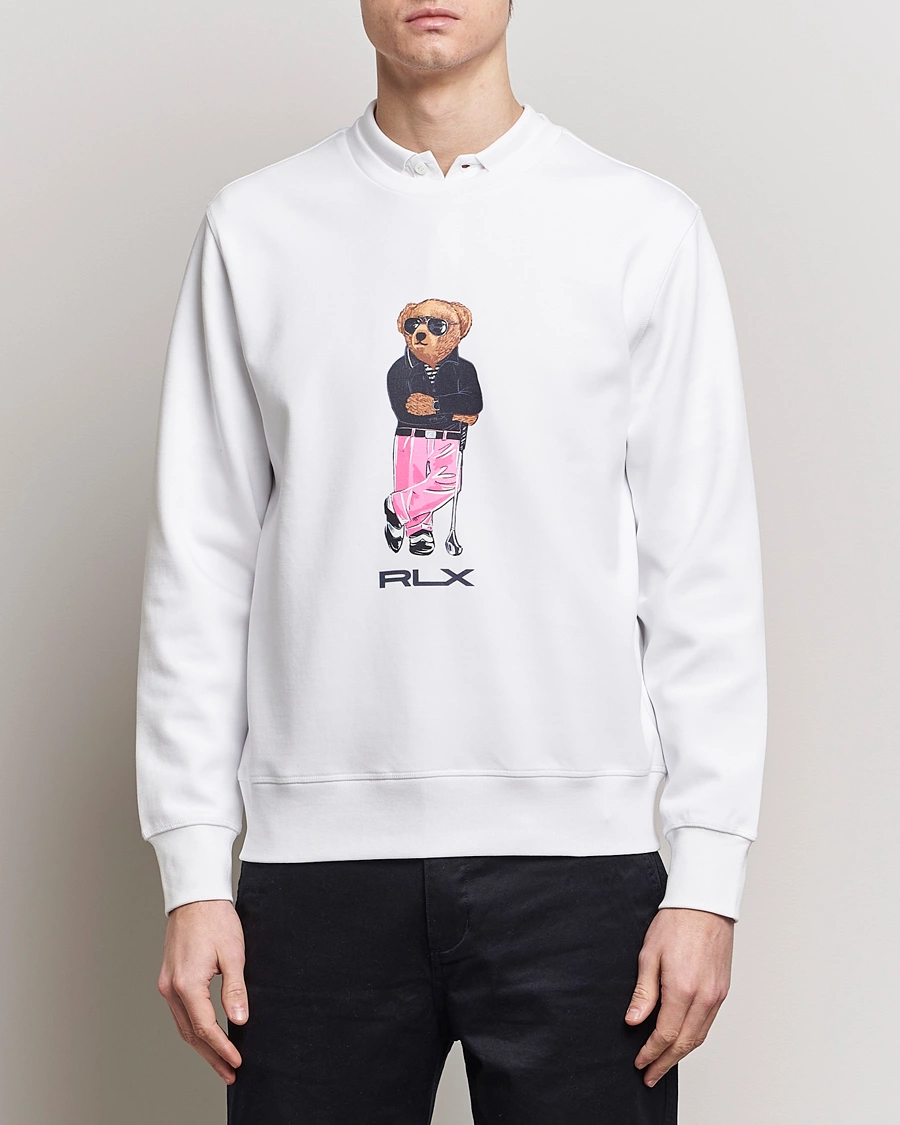 Homme | Sweat-Shirts | RLX Ralph Lauren | Bear Golfer Double Knit Sweater Ceramic White