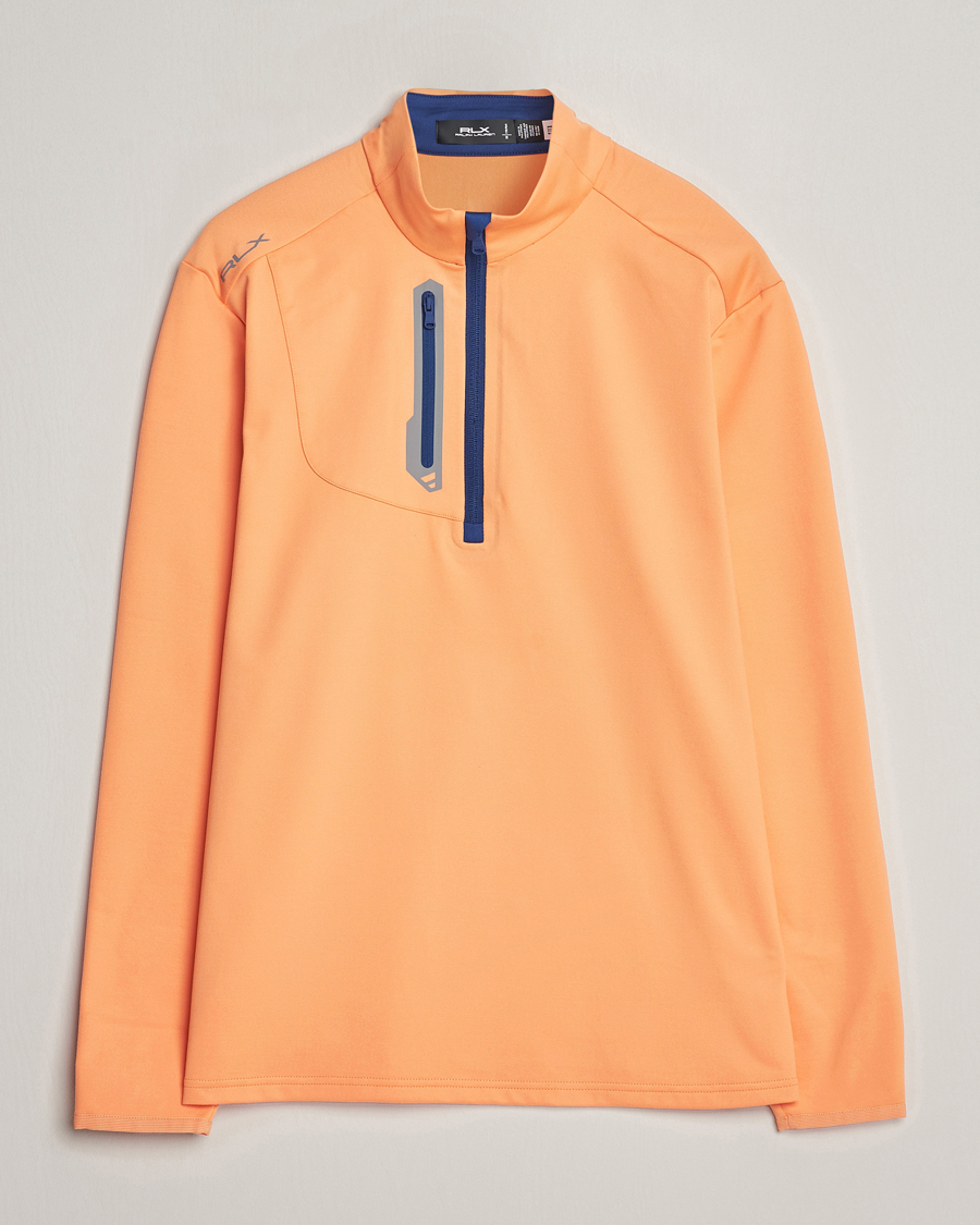 Homme | Pulls Et Tricots | RLX Ralph Lauren | Luxury Jersey Half Zip Poppy Orange