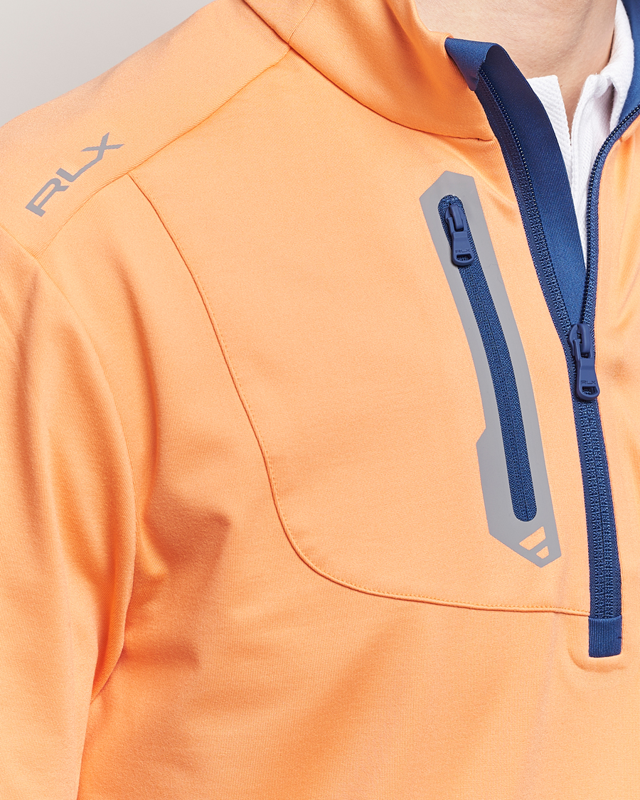 Homme | Pulls Et Tricots | RLX Ralph Lauren | Luxury Jersey Half Zip Poppy Orange