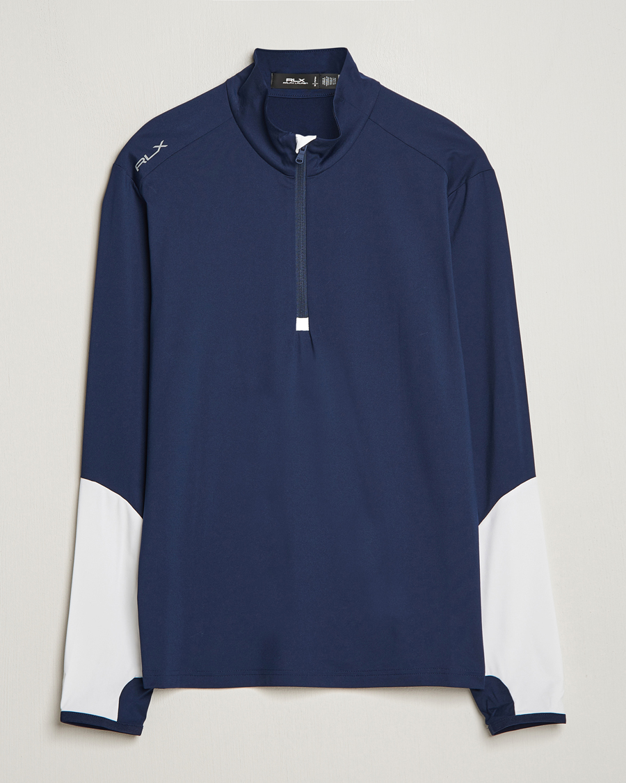 Homme | Pulls Et Tricots | RLX Ralph Lauren | Long Sleeve Airflow Half Zip Navy/White