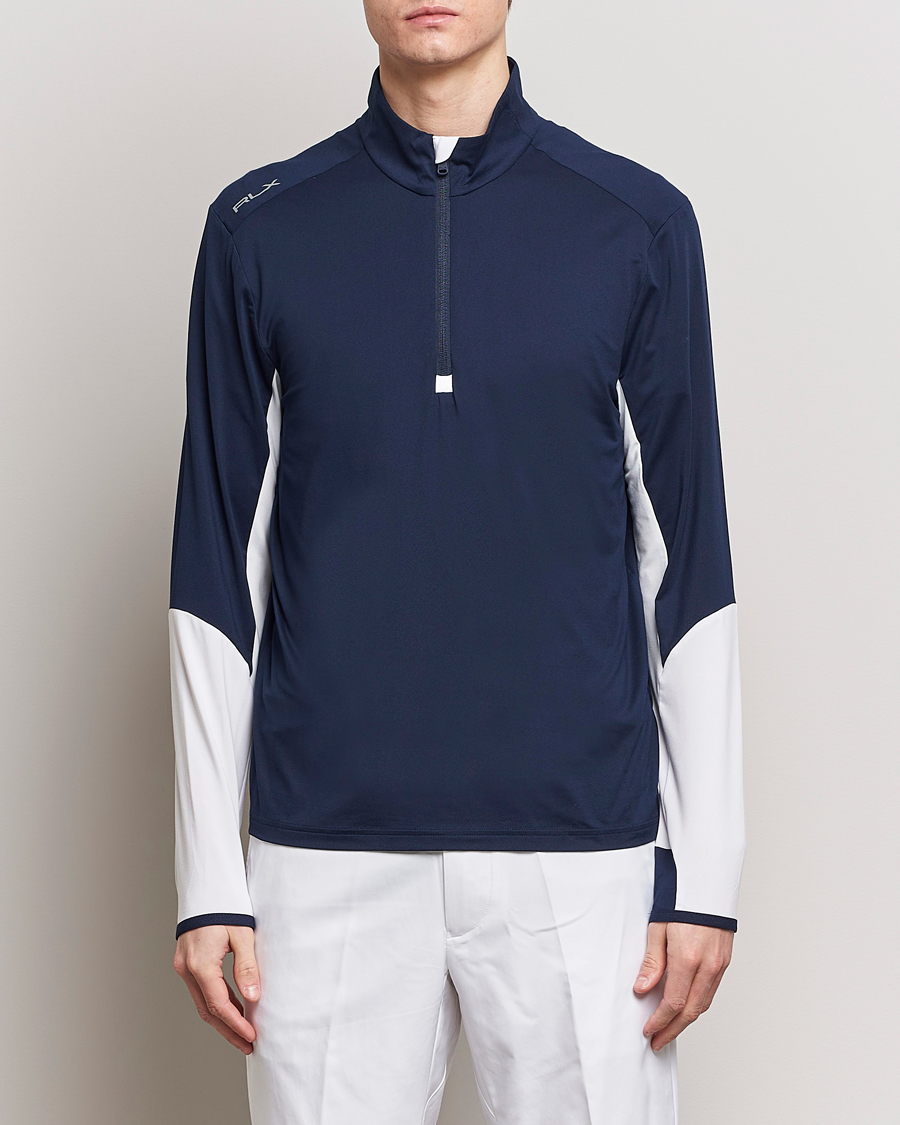 Homme | Vêtements | RLX Ralph Lauren | Long Sleeve Airflow Half Zip Navy/White