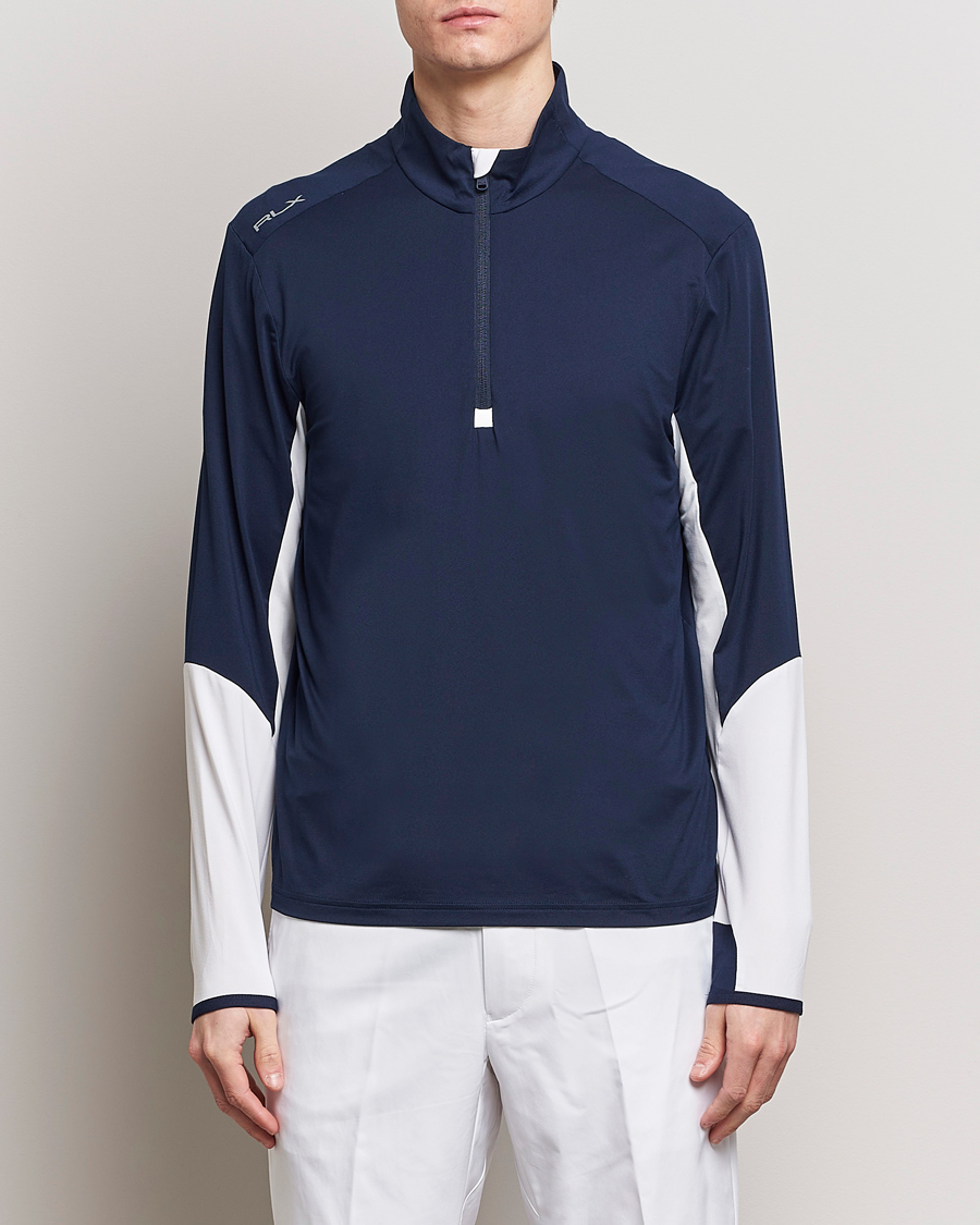 Homme | Pulls Et Tricots | RLX Ralph Lauren | Long Sleeve Airflow Half Zip Navy/White