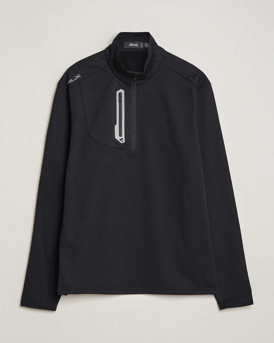 Homme | Pulls Et Tricots | RLX Ralph Lauren | Luxury Jersey Half Zip Polo Black
