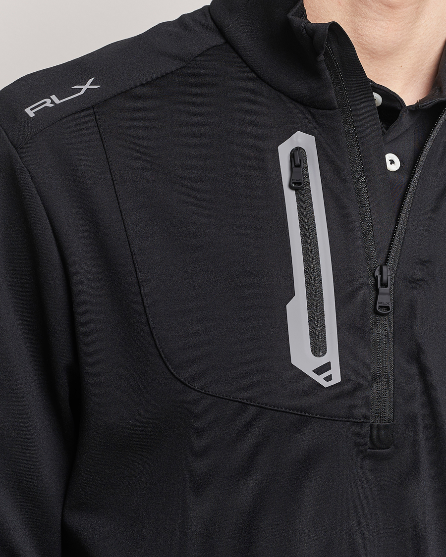 Homme | Pulls Et Tricots | RLX Ralph Lauren | Luxury Jersey Half Zip Polo Black