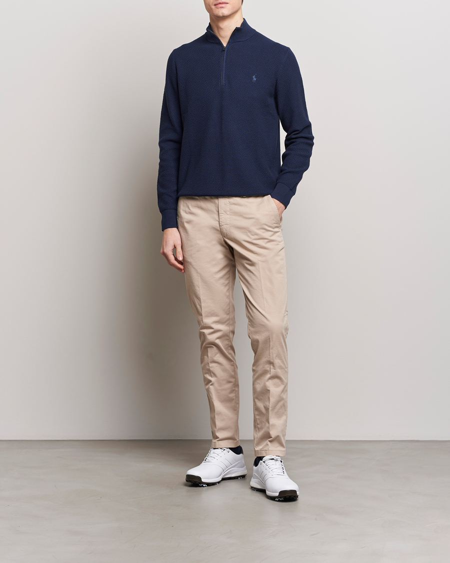 Homme | Pulls Et Tricots | Polo Ralph Lauren Golf | Cotton Jersey Half Zip Refined Navy