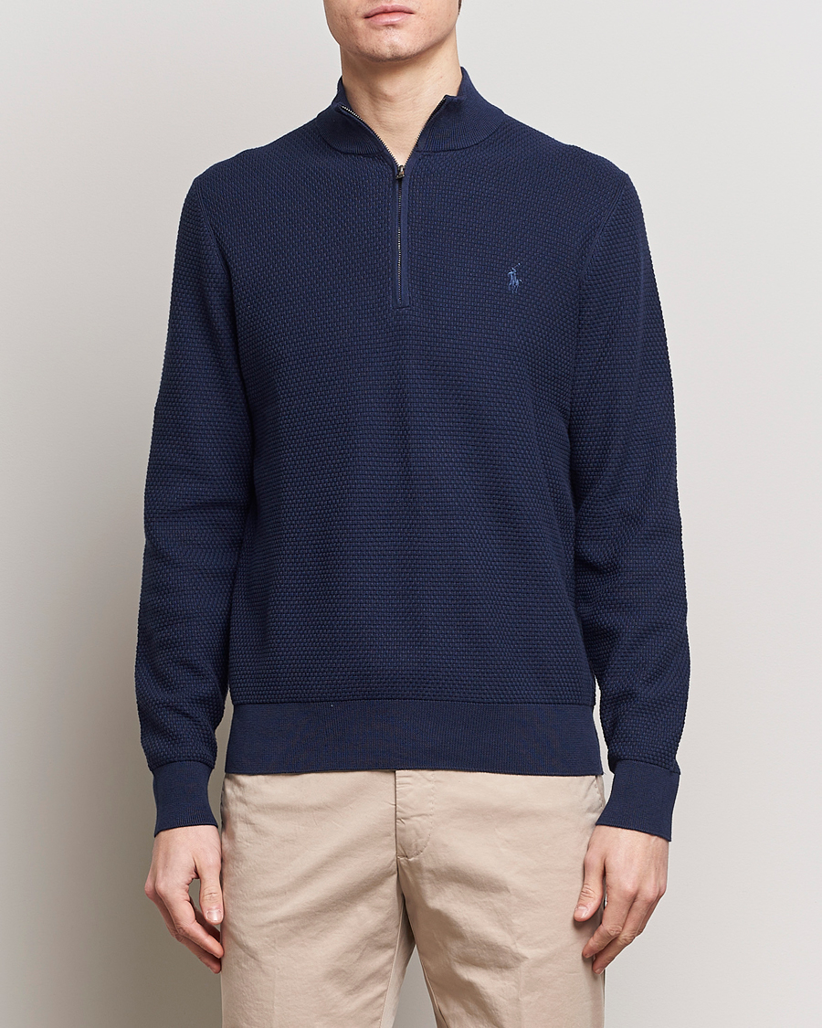 Homme | Soldes Vêtements | Polo Ralph Lauren Golf | Cotton Jersey Half Zip Refined Navy