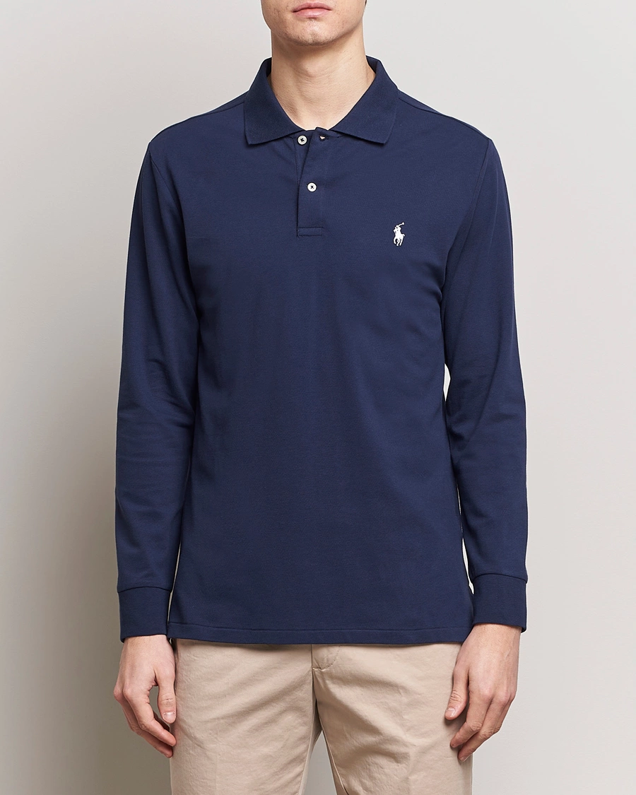 Homme |  | Polo Ralph Lauren Golf | Performance Stretch Long Sleeve Polo Refined Navy