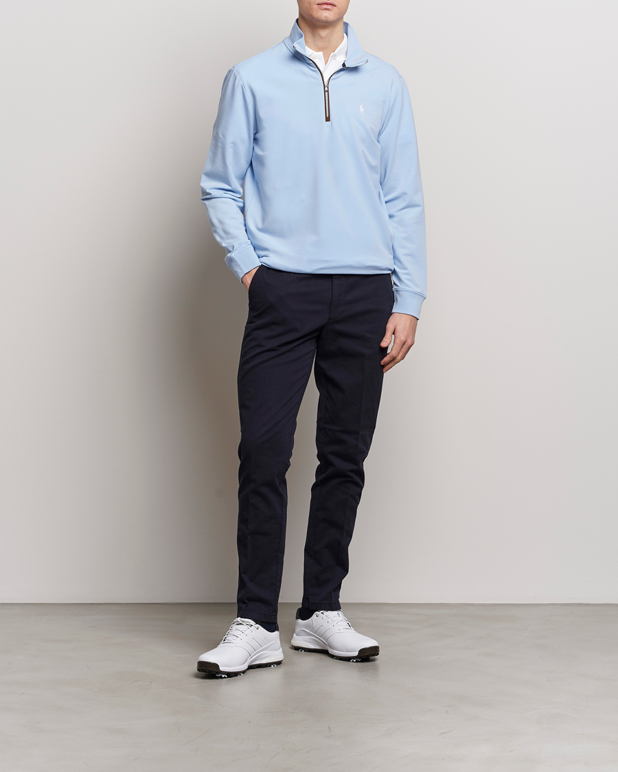Homme | Pulls Et Tricots | Polo Ralph Lauren Golf | Terry Jersey Half Zip Sweater Office Blue