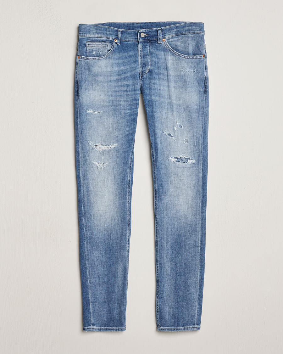 Homme | Jeans | Dondup | George Distressed Jeans Light Blue