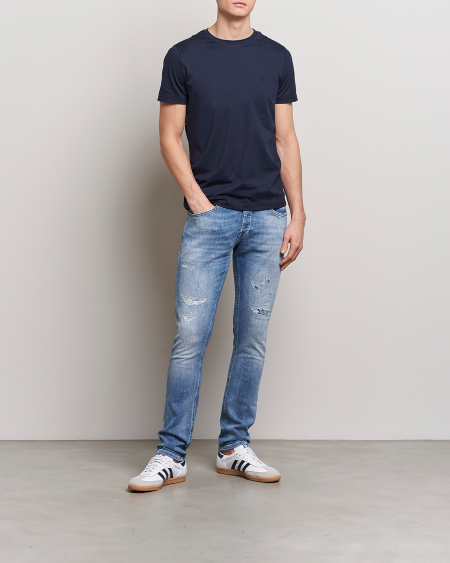Homme | Jeans | Dondup | George Distressed Jeans Light Blue