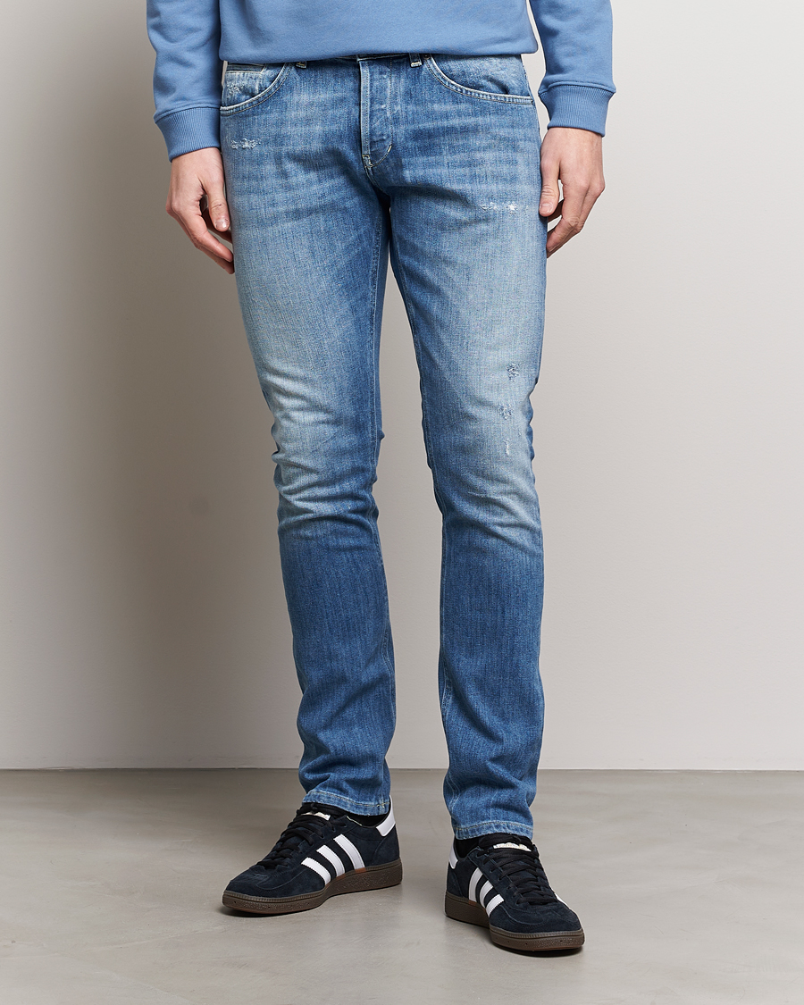 Homme | Slim fit | Dondup | George Distressed Jeans Light Blue