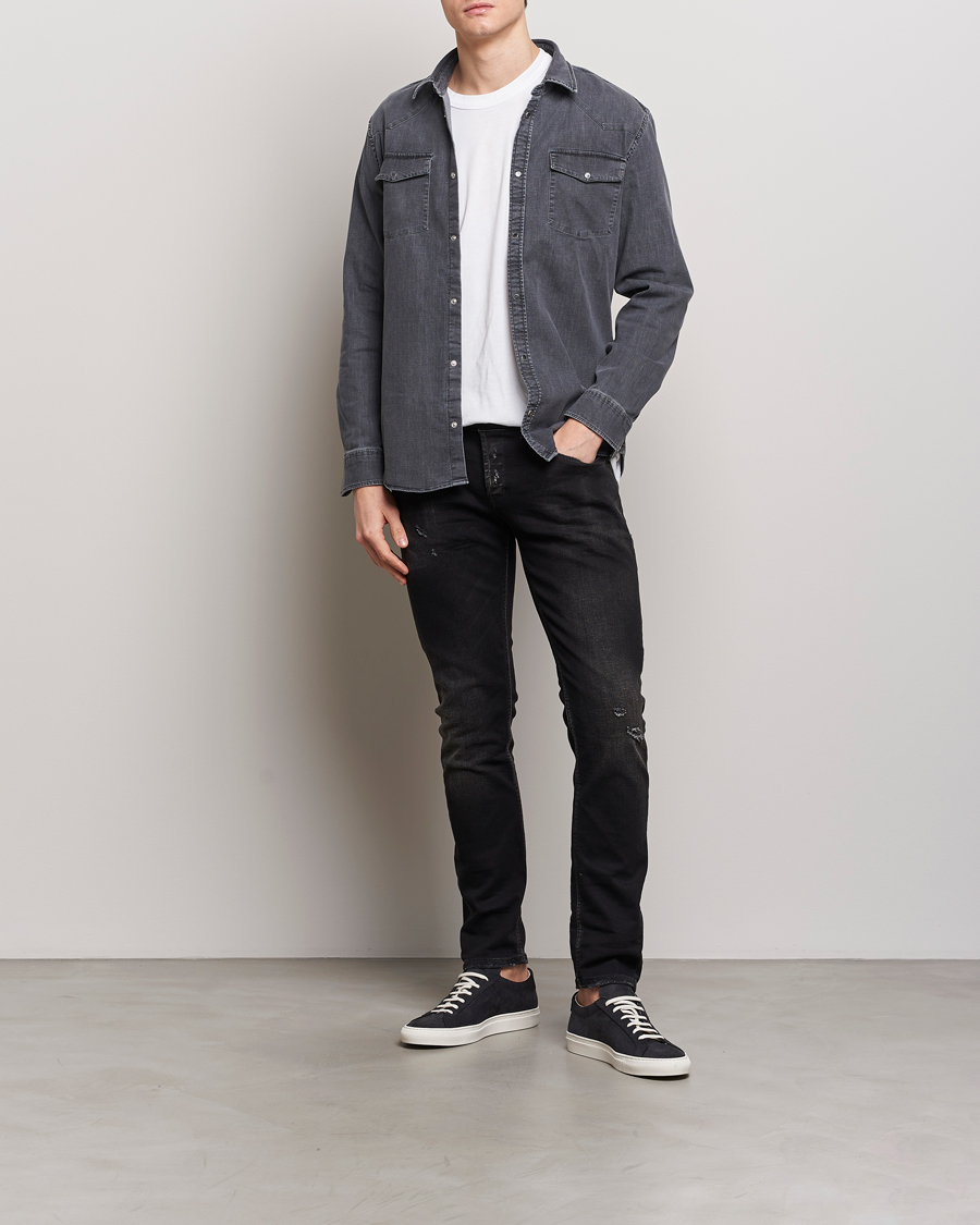 Homme | Jeans | Dondup | George Distressed Jeans Washed Black