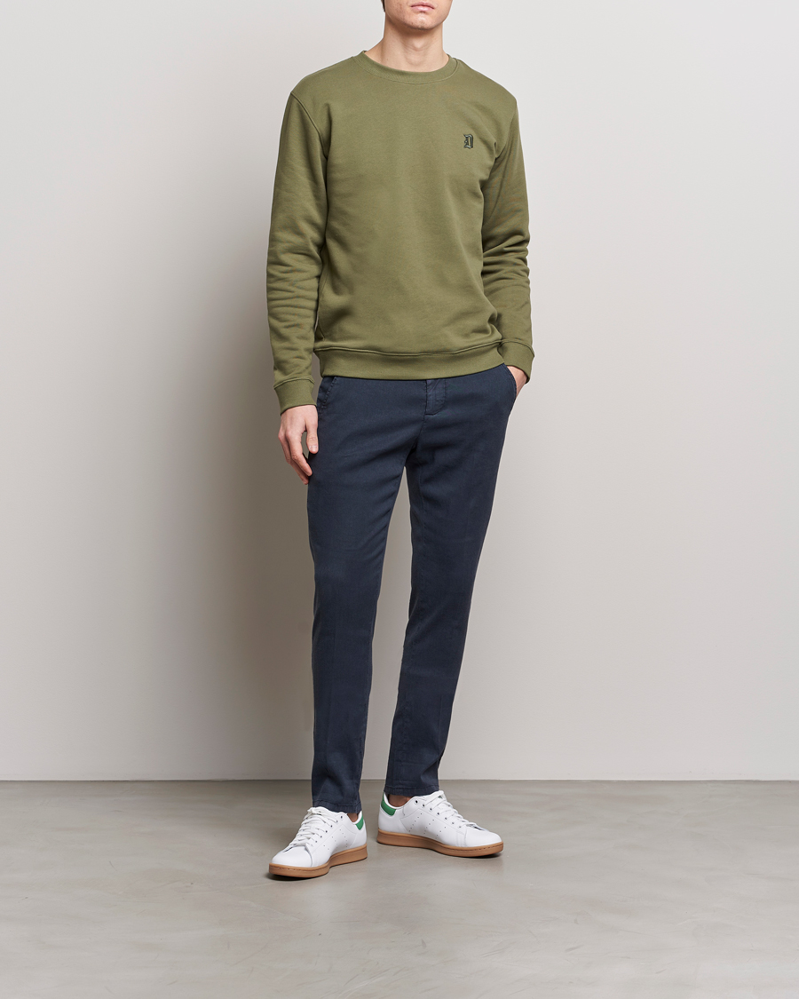 Homme | Pantalons | Dondup | Gaubert Linen Stretch Chinos Navy