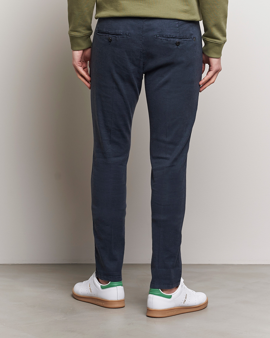 Homme | Pantalons | Dondup | Gaubert Linen Stretch Chinos Navy