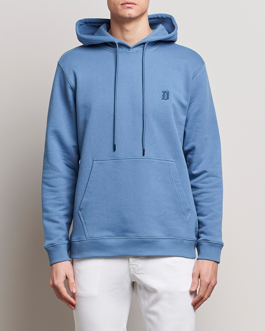 Homme | Pulls Et Tricots | Dondup | Logo Hoodie Washed Blue