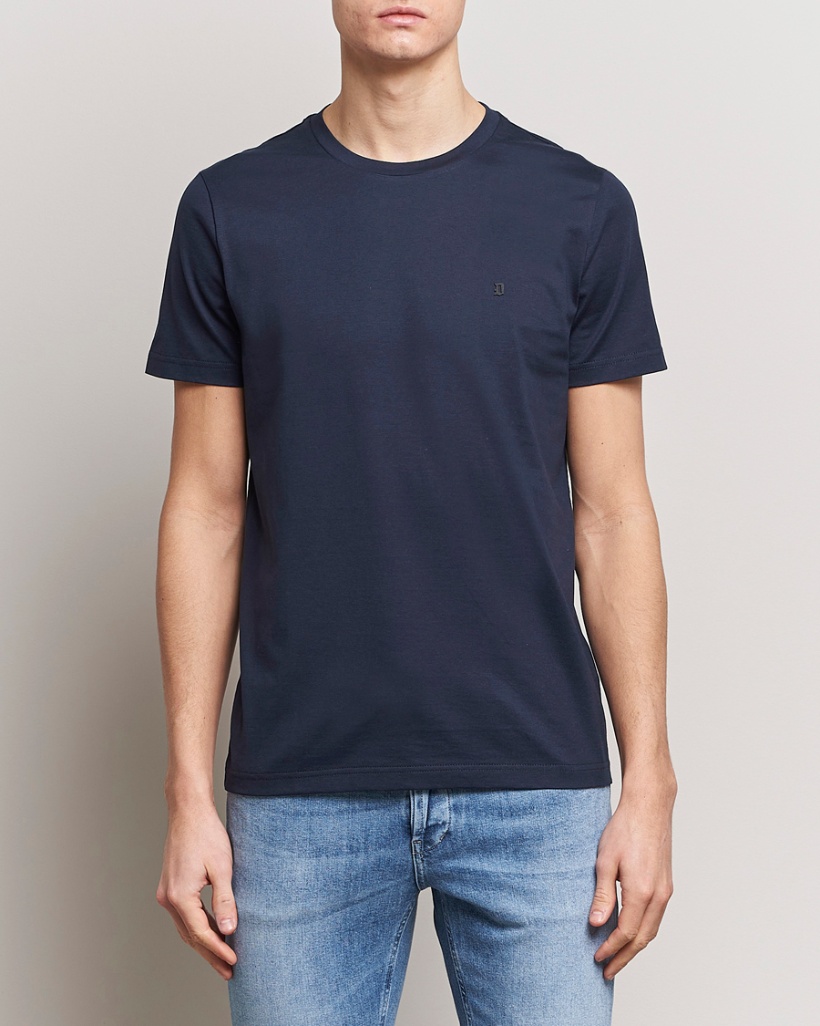 Homme |  | Dondup | Logo Crew Neck T-Shirt Navy