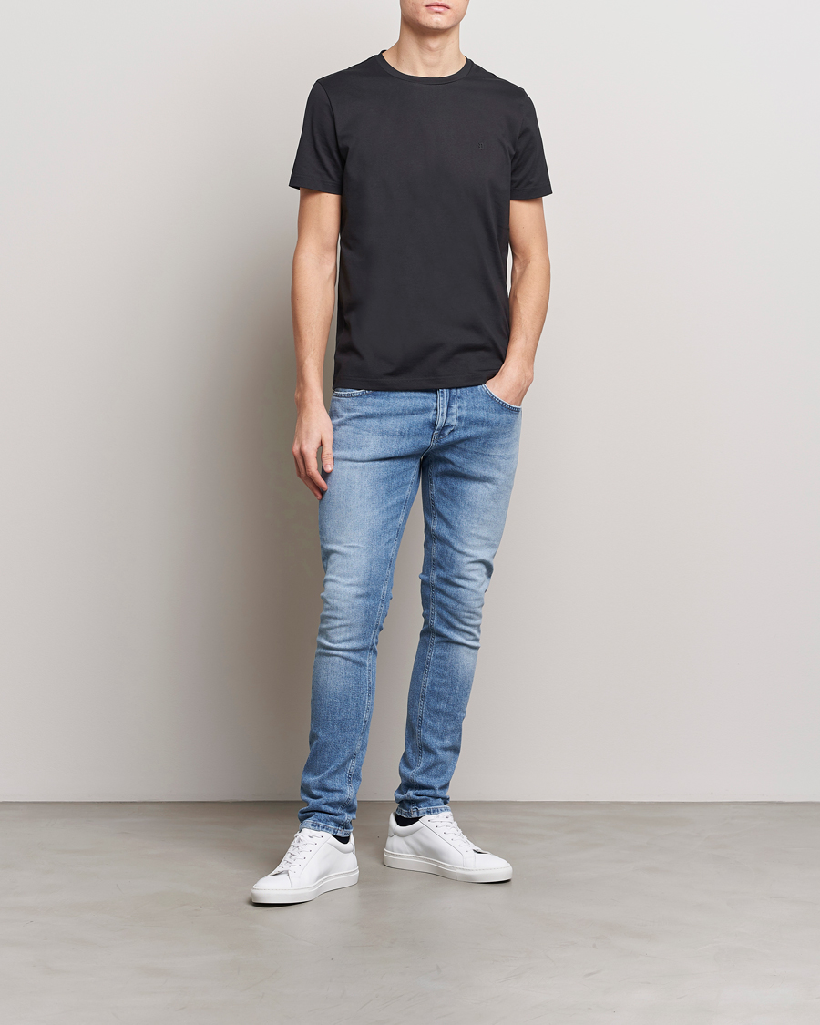 Homme | T-shirts | Dondup | Logo Crew Neck T-Shirt Black
