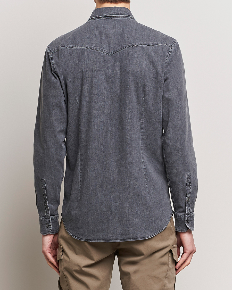 Homme | Chemises | Dondup | Slim Fit Pocket Denim Shirt Washed Grey