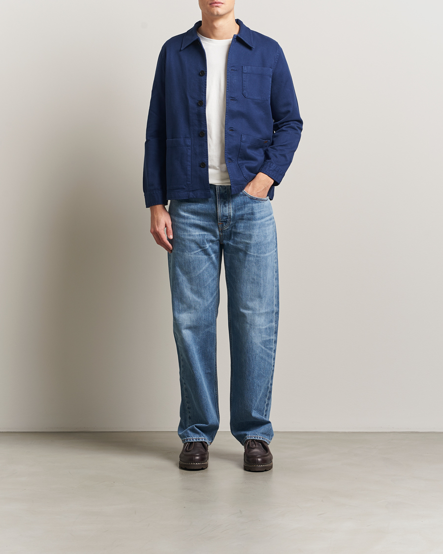 Homme | Chemises | Nudie Jeans | Barney Worker Overshirt Mid Blue