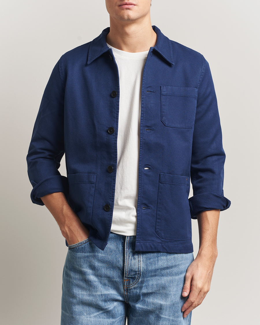 Homme | Chemises | Nudie Jeans | Barney Worker Overshirt Mid Blue
