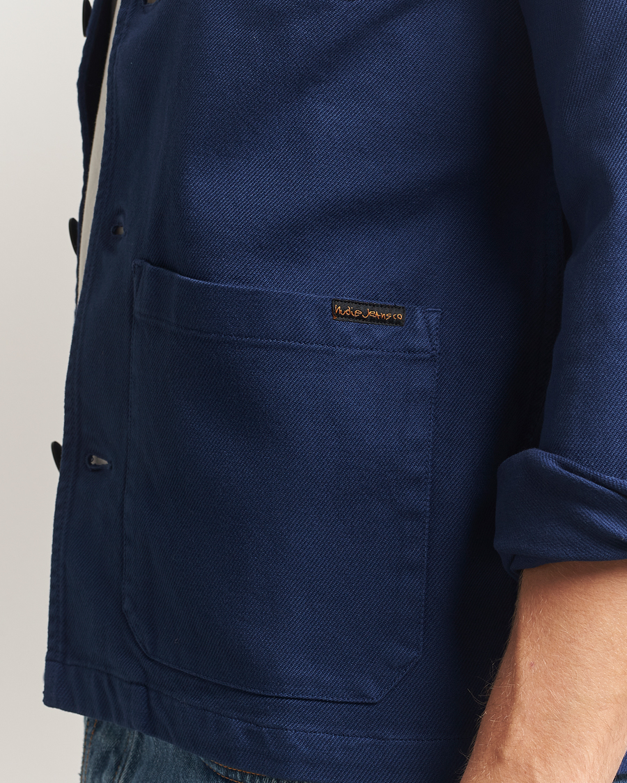 Homme | Chemises | Nudie Jeans | Barney Worker Overshirt Mid Blue
