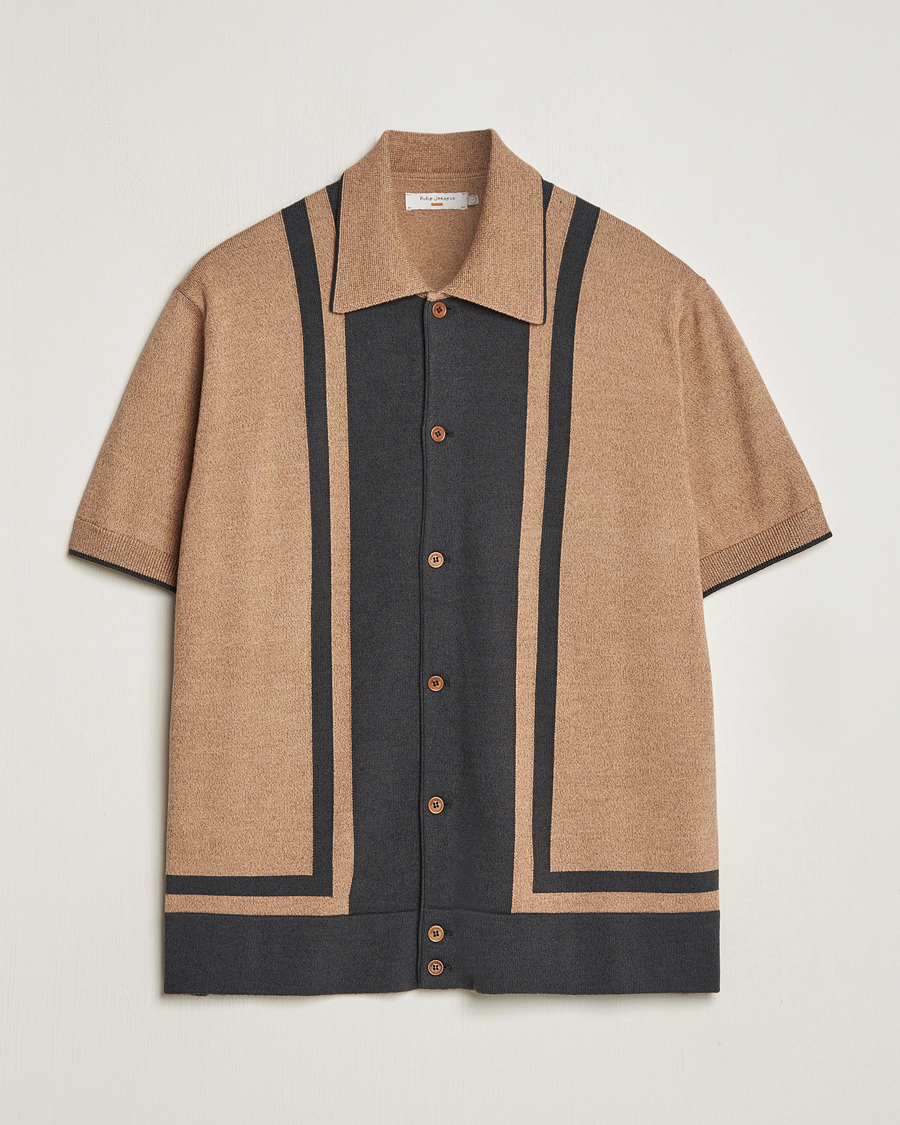 Homme | Chemises | Nudie Jeans | Fabbe Knitted Polo Shirt Beige