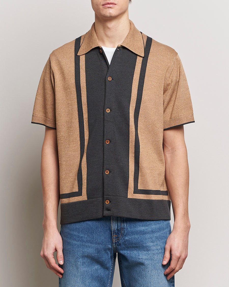 Homme | Contemporary Creators | Nudie Jeans | Fabbe Knitted Polo Shirt Beige