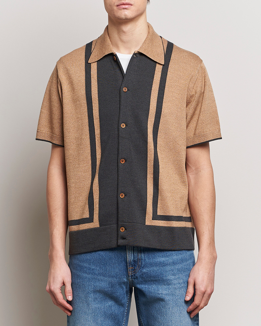 Homme | Chemises | Nudie Jeans | Fabbe Knitted Polo Shirt Beige