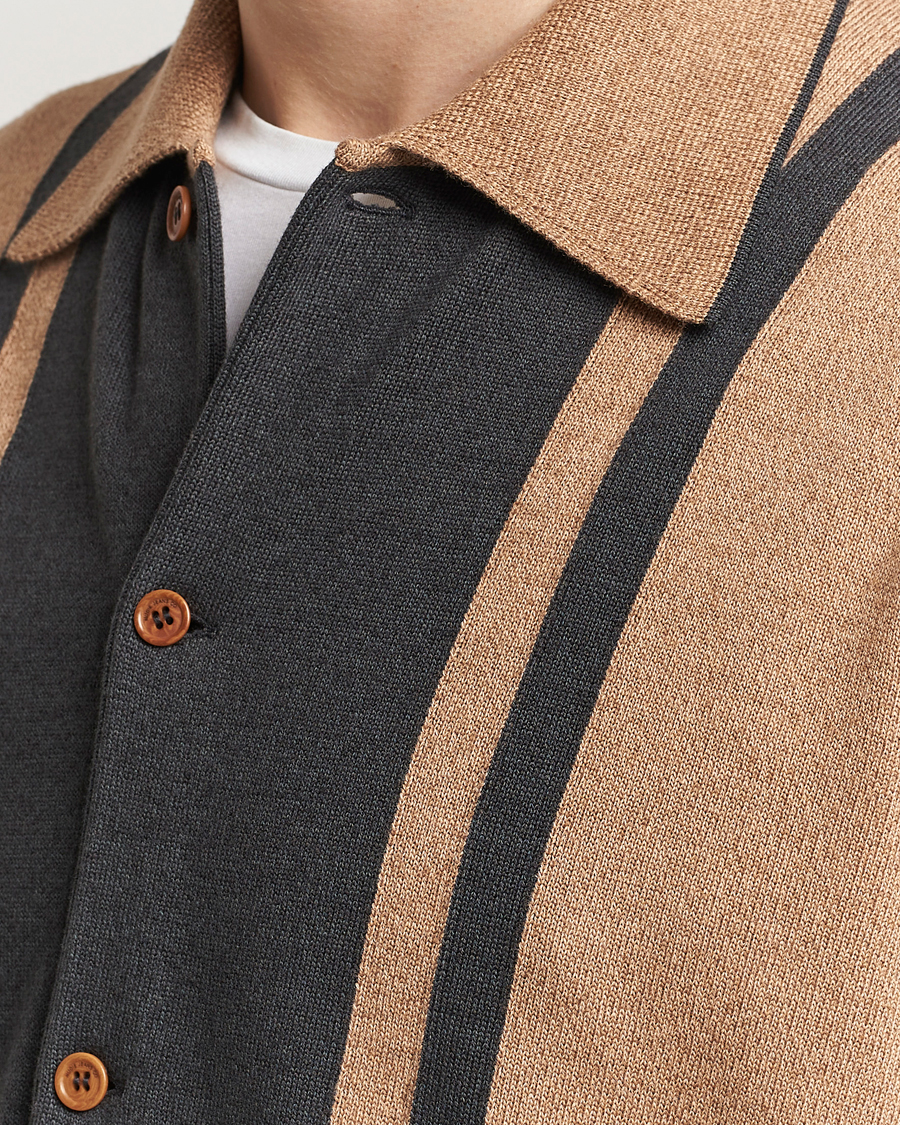 Homme | Chemises | Nudie Jeans | Fabbe Knitted Polo Shirt Beige